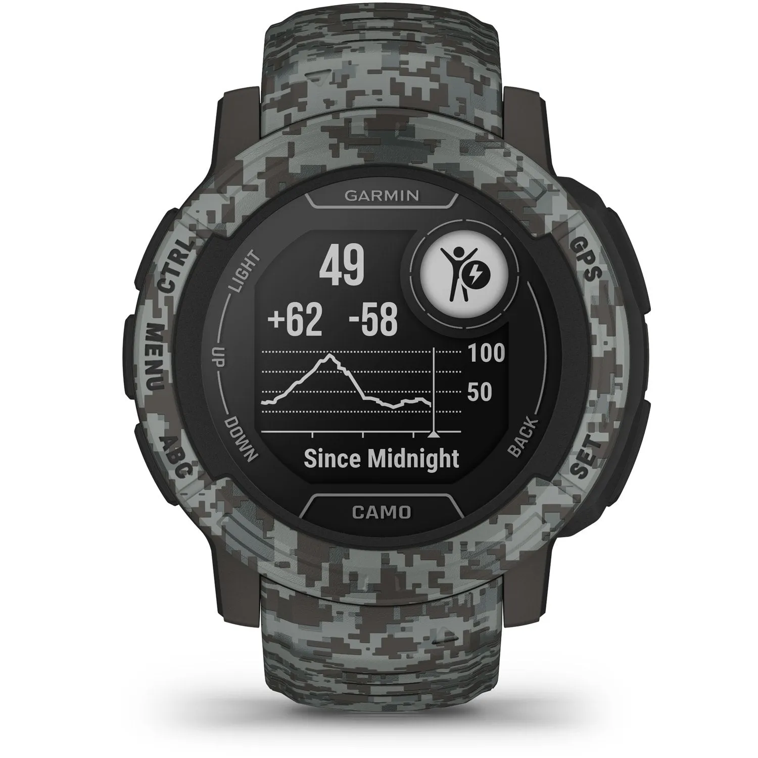 Garmin Instinct 2 Camo Edition GPS Smartwatch/Fitness Tracker - Graphite Camo
