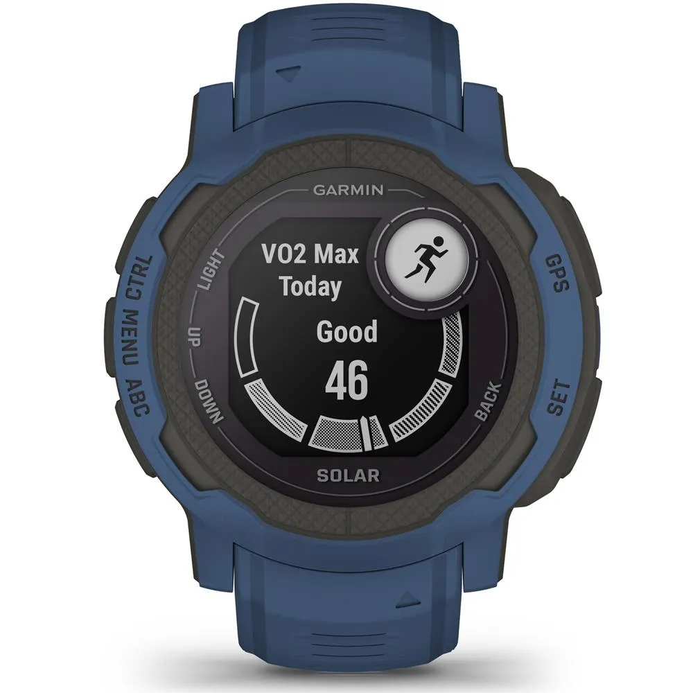 Garmin Instinct 2 Solar Smartwatch, Tidal Blue   Accessories Bundle