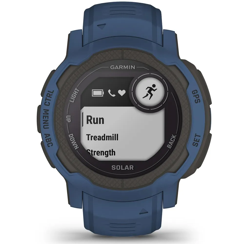 Garmin Instinct 2 Solar Smartwatch, Tidal Blue   Accessories Bundle