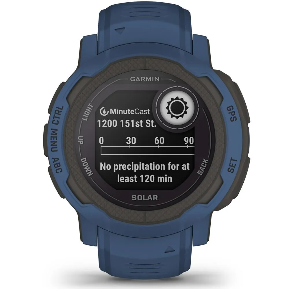Garmin Instinct 2 Solar Smartwatch, Tidal Blue   Accessories Bundle