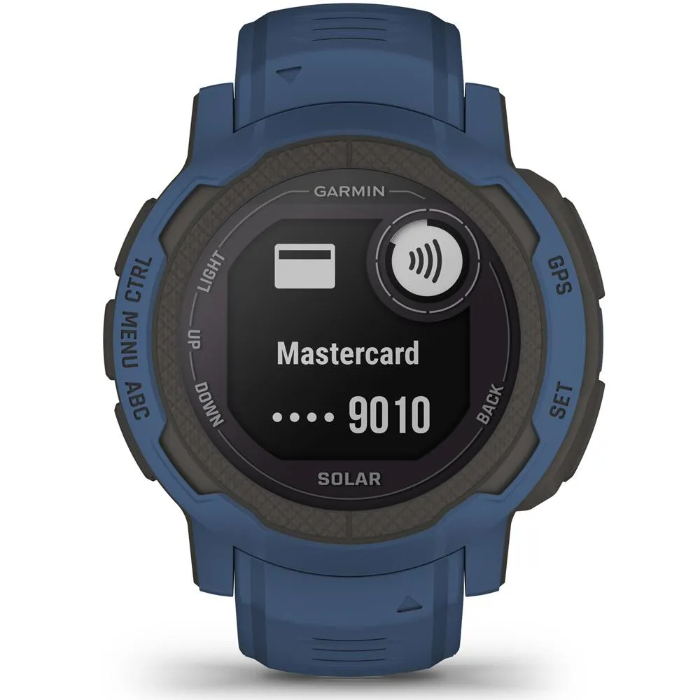Garmin Instinct 2 Solar Smartwatch, Tidal Blue   Accessories Bundle