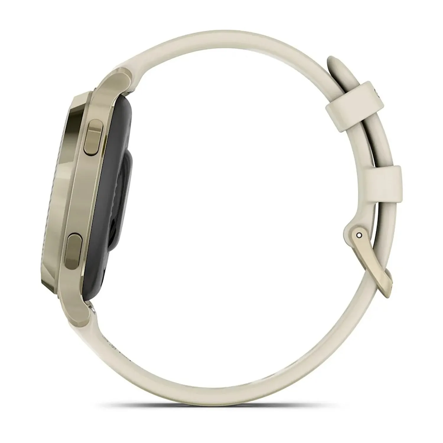 Garmin Lily 2 Active Smartwatch, Lunar Gold with Bone Silicone Band