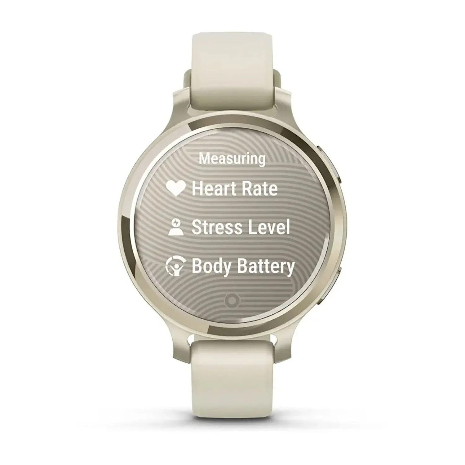 Garmin Lily 2 Active Smartwatch, Lunar Gold with Bone Silicone Band