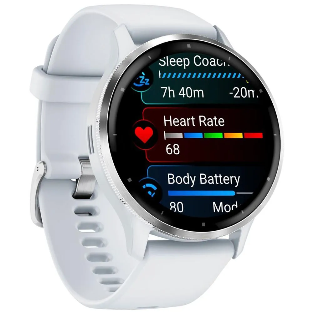 Garmin Venu 3 GPS Smartwatch with Whitestone Case 45mm   Charging Dock Bundle