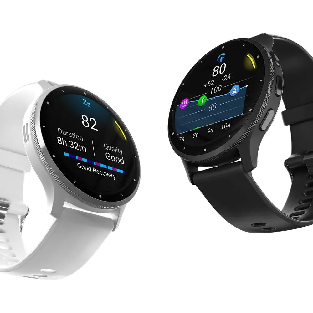 Garmin Venu 3 GPS Smartwatch with Whitestone Case 45mm   Charging Dock Bundle