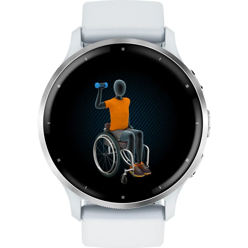 Garmin Venu 3 GPS Smartwatch with Whitestone Case 45mm   Charging Dock Bundle