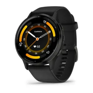Garmin Venu 3 Health & Fitness GPS Smartwatch - Slate Stainless Steel Bezel with Black Case