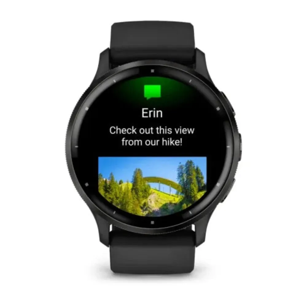 Garmin Venu 3 Health & Fitness GPS Smartwatch - Slate Stainless Steel Bezel with Black Case