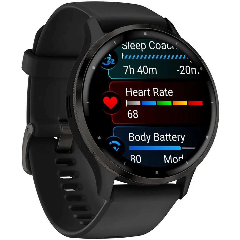Garmin Venu 3 Health and Fitness GPS Smartwatch (45mm)   2 Year Protection Pack