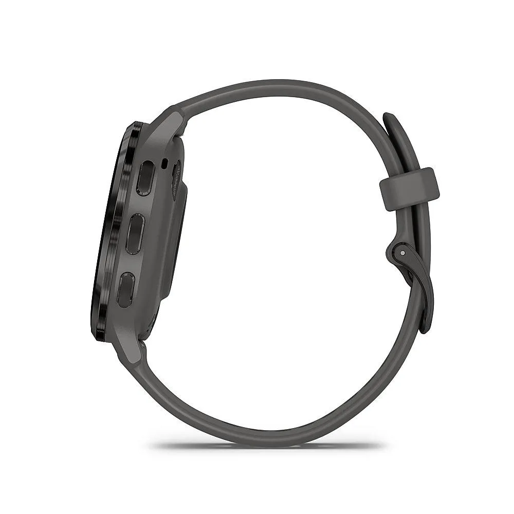 Garmin Venu 3S Fitness GPS Smartwatch Steel Bezel w/ Pebble Gray Case   Warranty Kit