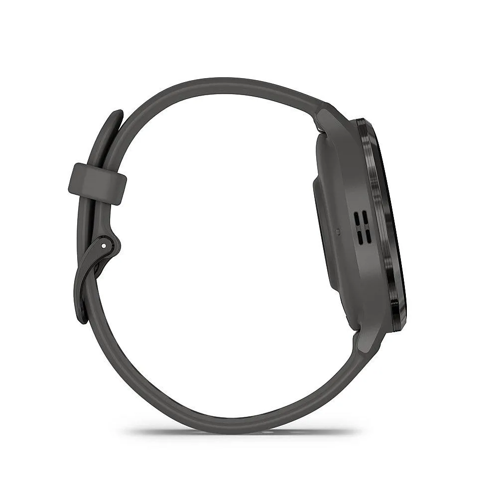 Garmin Venu 3S Fitness GPS Smartwatch Steel Bezel w/ Pebble Gray Case   Warranty Kit