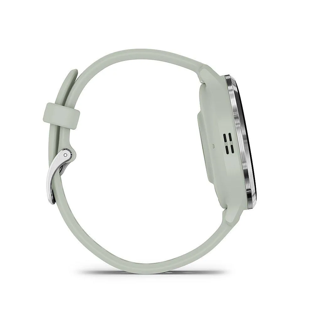 Garmin Venu 3S Fitness GPS Smartwatch Steel Bezel w/ Sage Gray Case   Accessories Kit