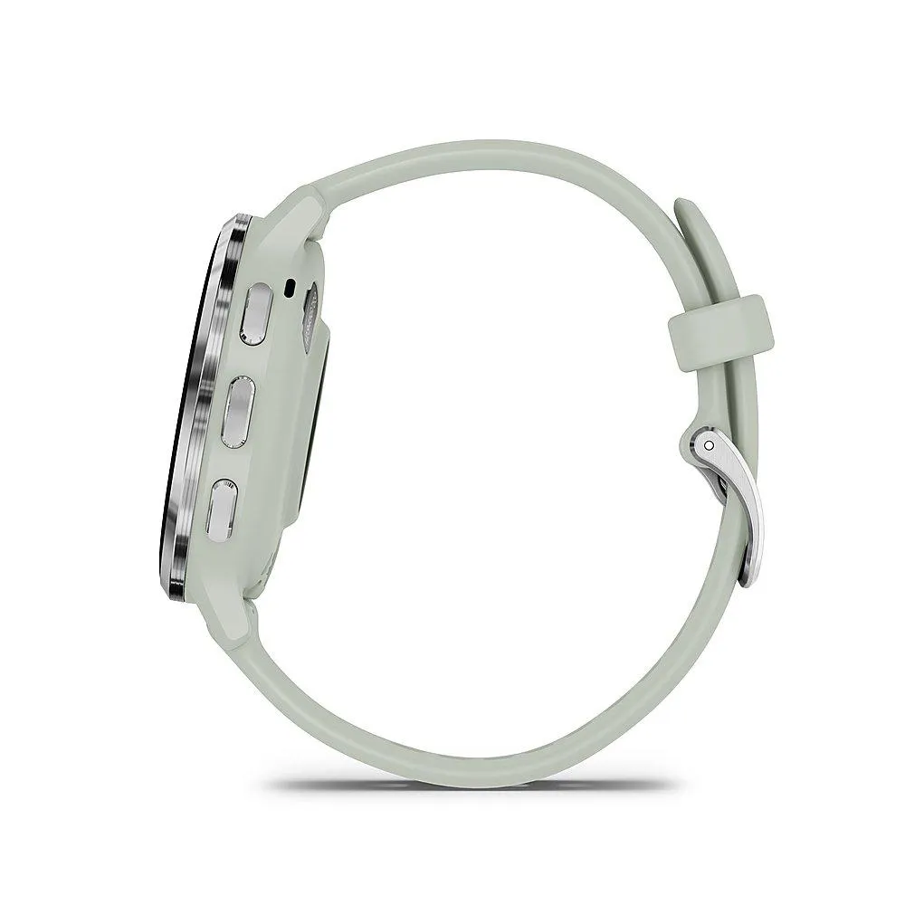 Garmin Venu 3S Fitness GPS Smartwatch Steel Bezel w/ Sage Gray Case   Accessories Kit