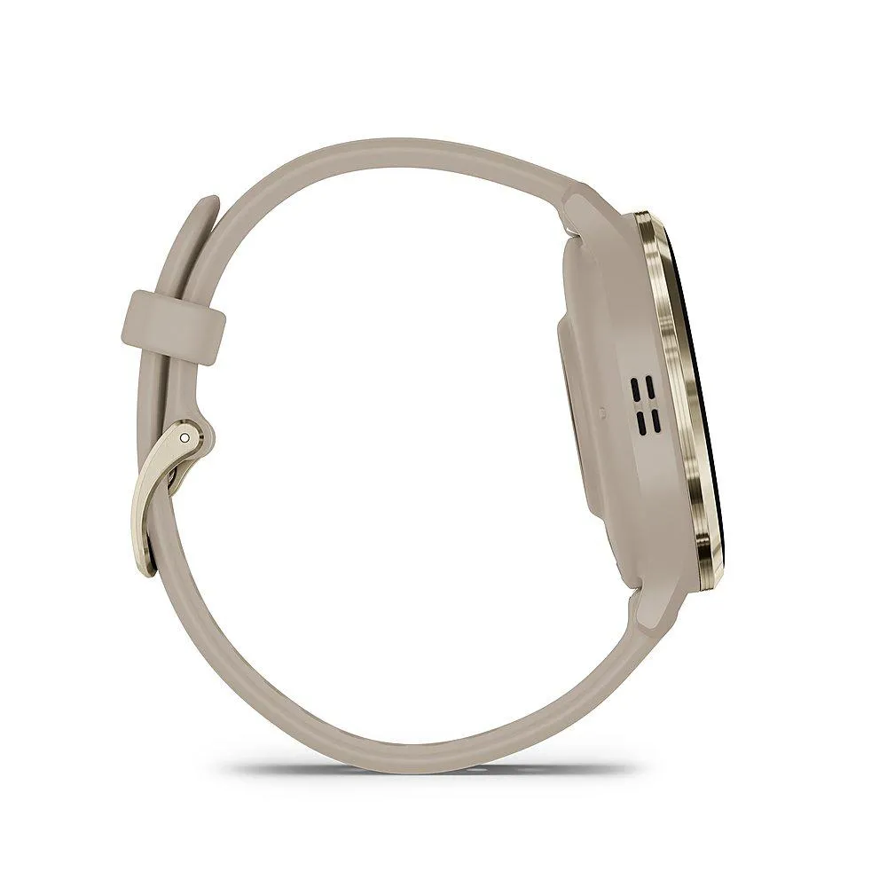 Garmin Venu 3S GPS Smartwatch Gold Steel Bezel w/French Gray Case   Accessories Kit