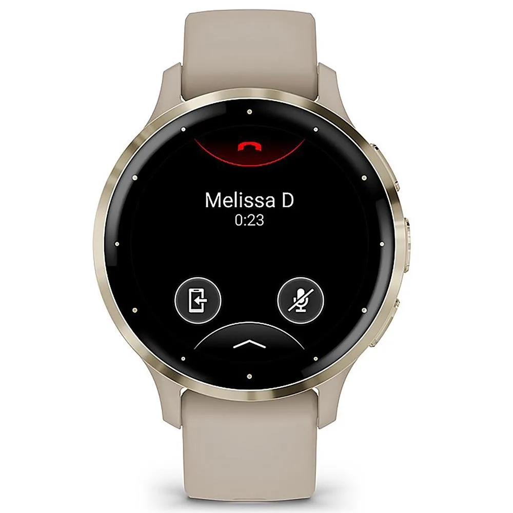 Garmin Venu 3S GPS Smartwatch Gold with Gray Case 41mm with Charging Dock Bundle