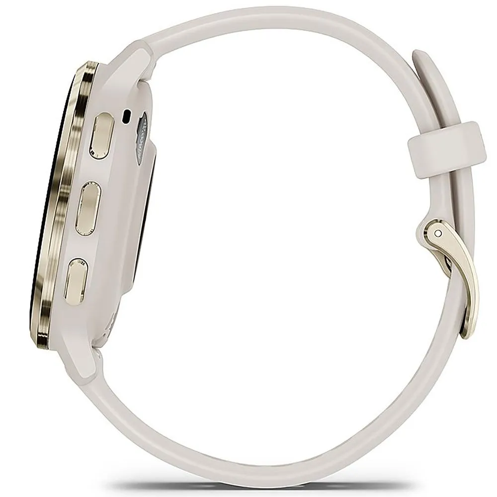 Garmin Venu 3S GPS Smartwatch Gold with Ivory Case 41mm   2 Year Warranty Bundle
