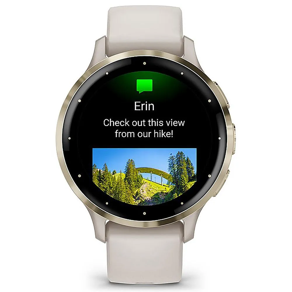 Garmin Venu 3S GPS Smartwatch Gold with Ivory Case 41mm   2 Year Warranty Bundle