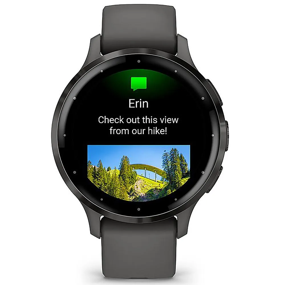Garmin Venu 3S GPS Smartwatch Steel with Gray Case 41mm   2 Year Warranty Bundle