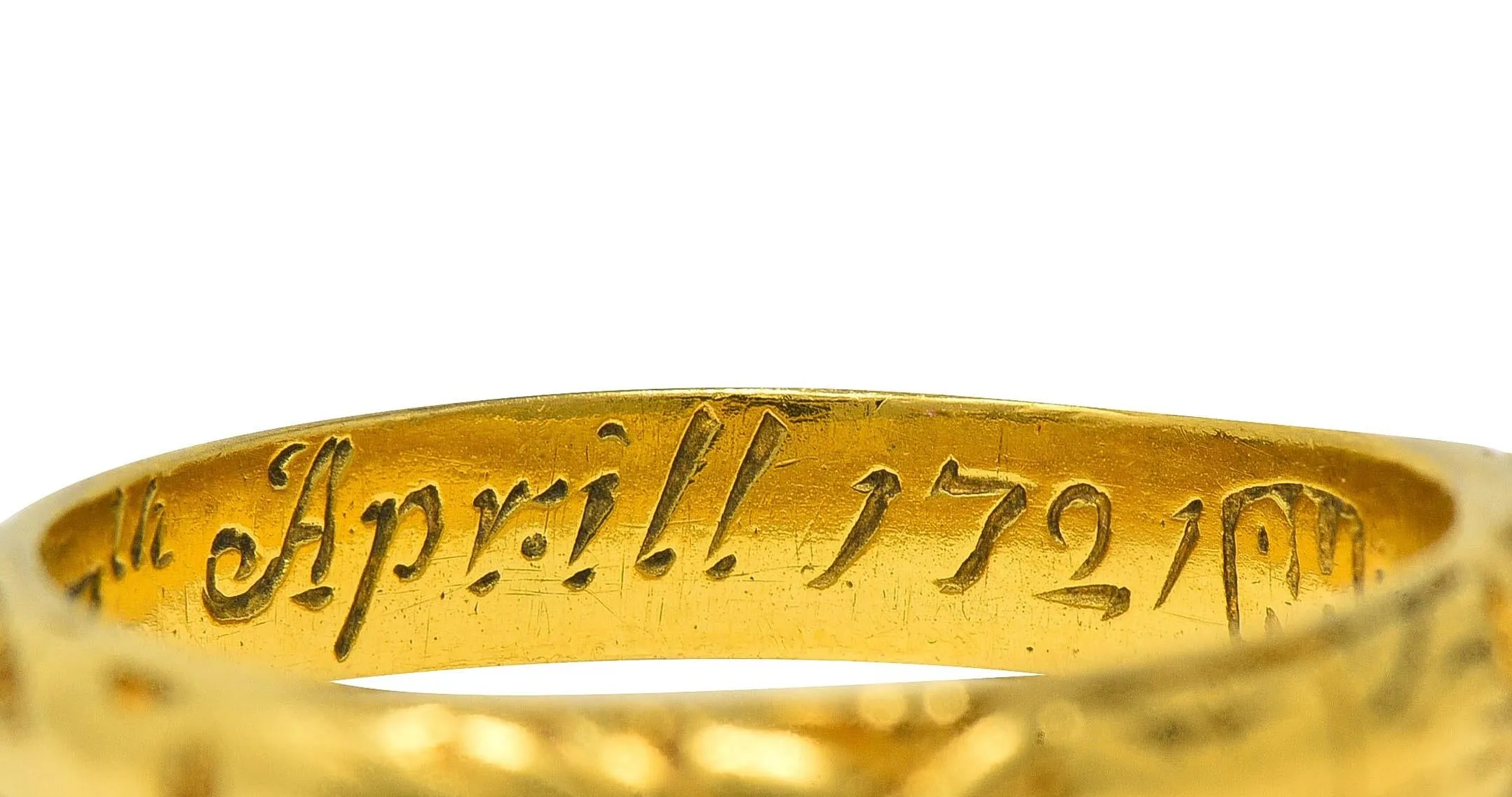 Georgian 1721 Ruby 18 Karat Yellow Gold Antique Memento Mori Mourning Unisex Band Ring