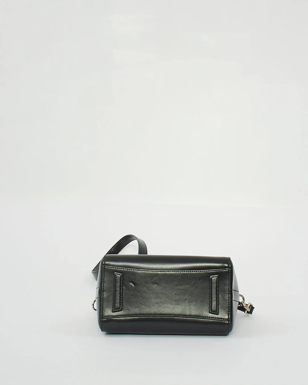 Givenchy Black Glazed Leather Mini Antigona Bag