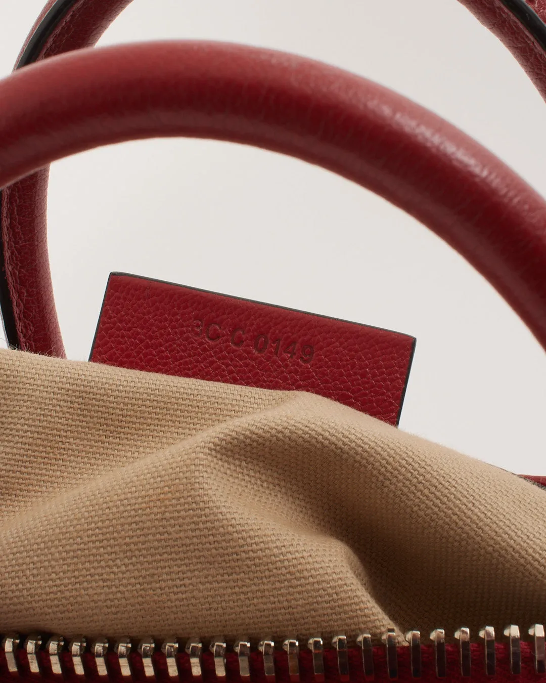 Givenchy Red Pebbled Leather Medium Antigona Bag