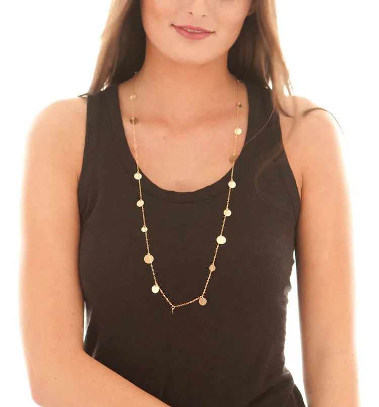 Gold Multi Disc Necklace
