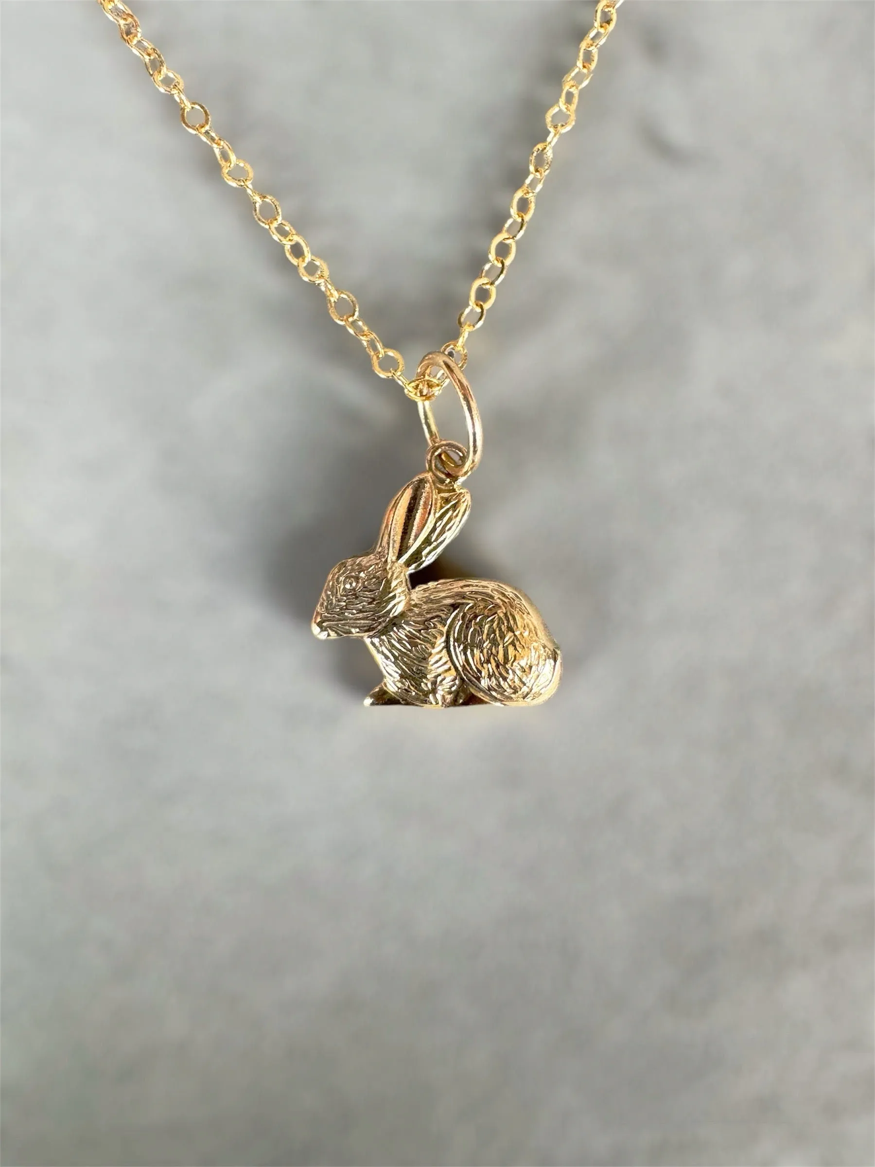 Gold Rabbit Charm, 10K