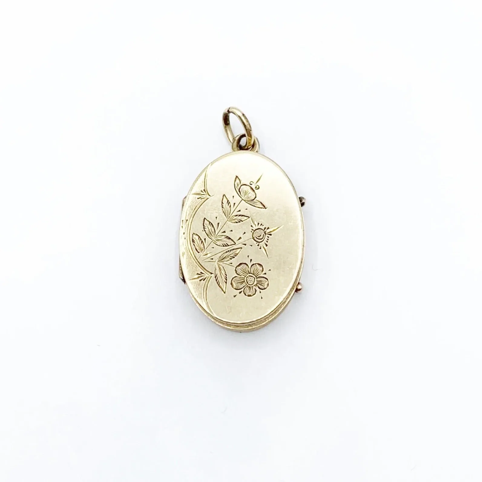 Golden Flowery Locket