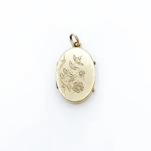 Golden Flowery Locket