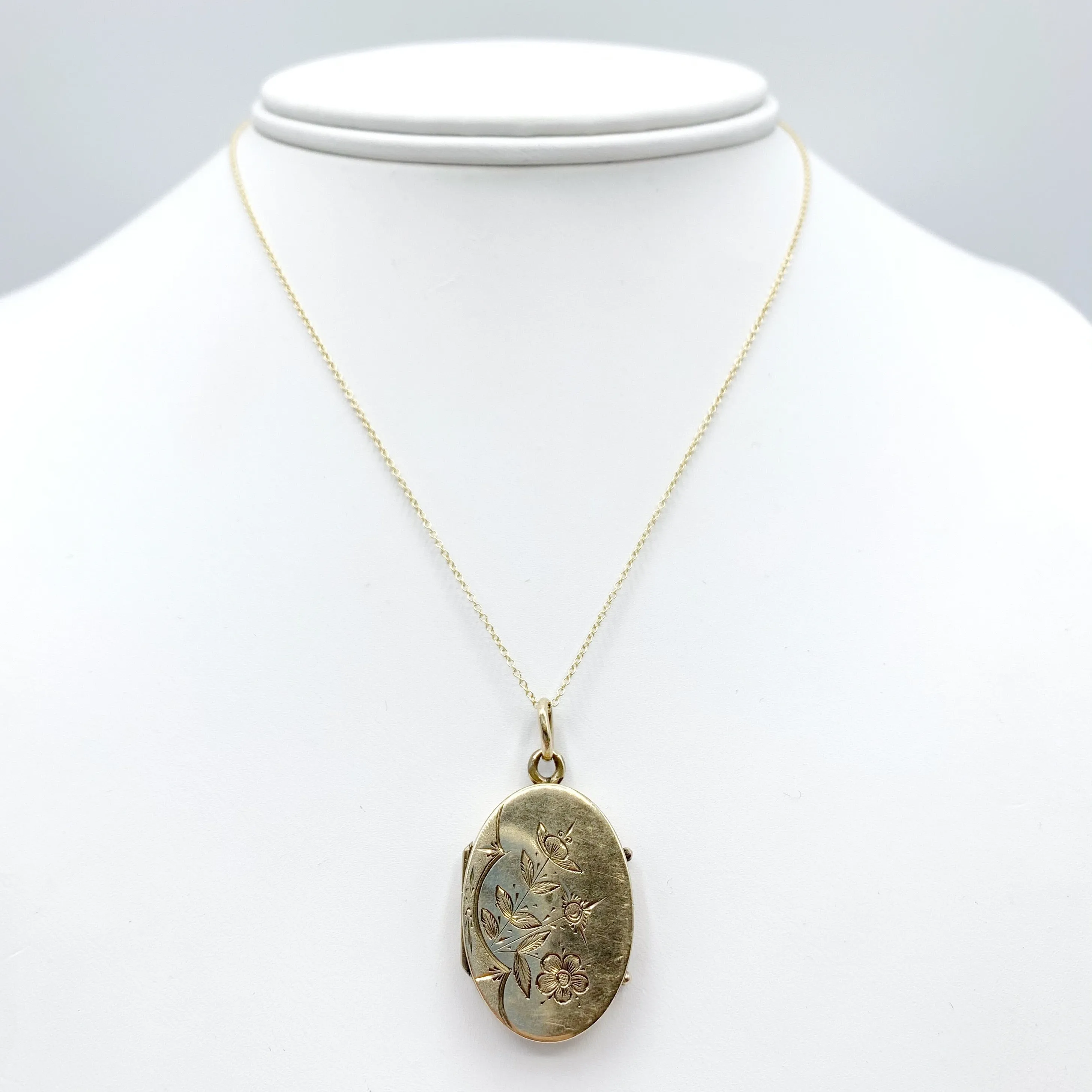 Golden Flowery Locket