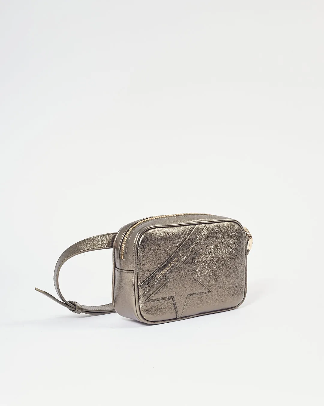 Golden Goose Metallic Leather Belt Bag