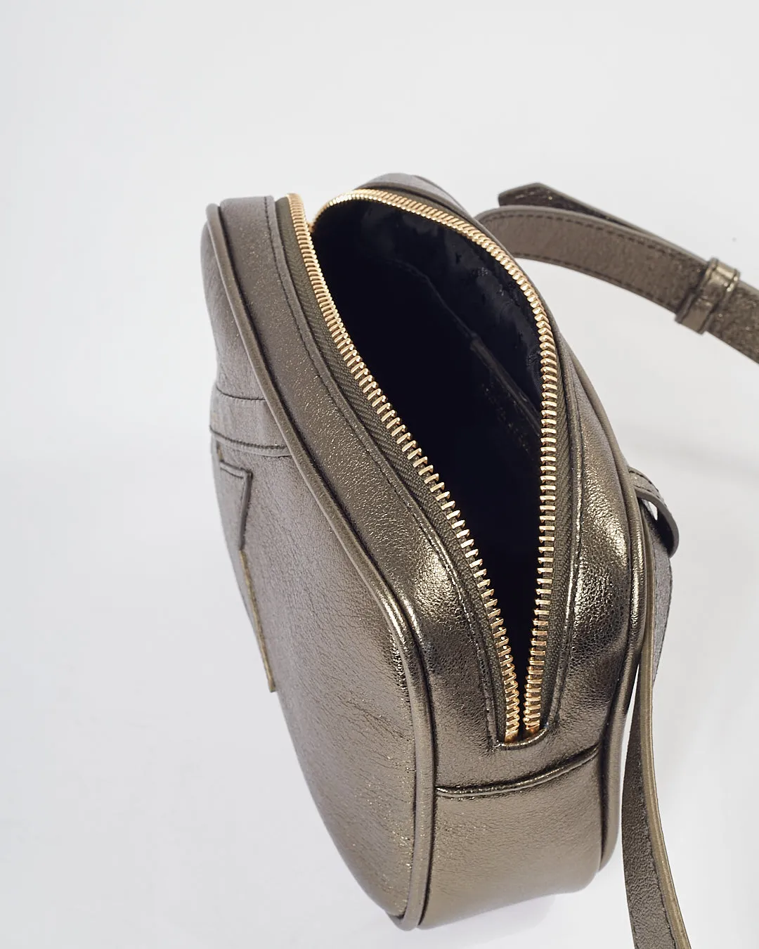 Golden Goose Metallic Leather Belt Bag
