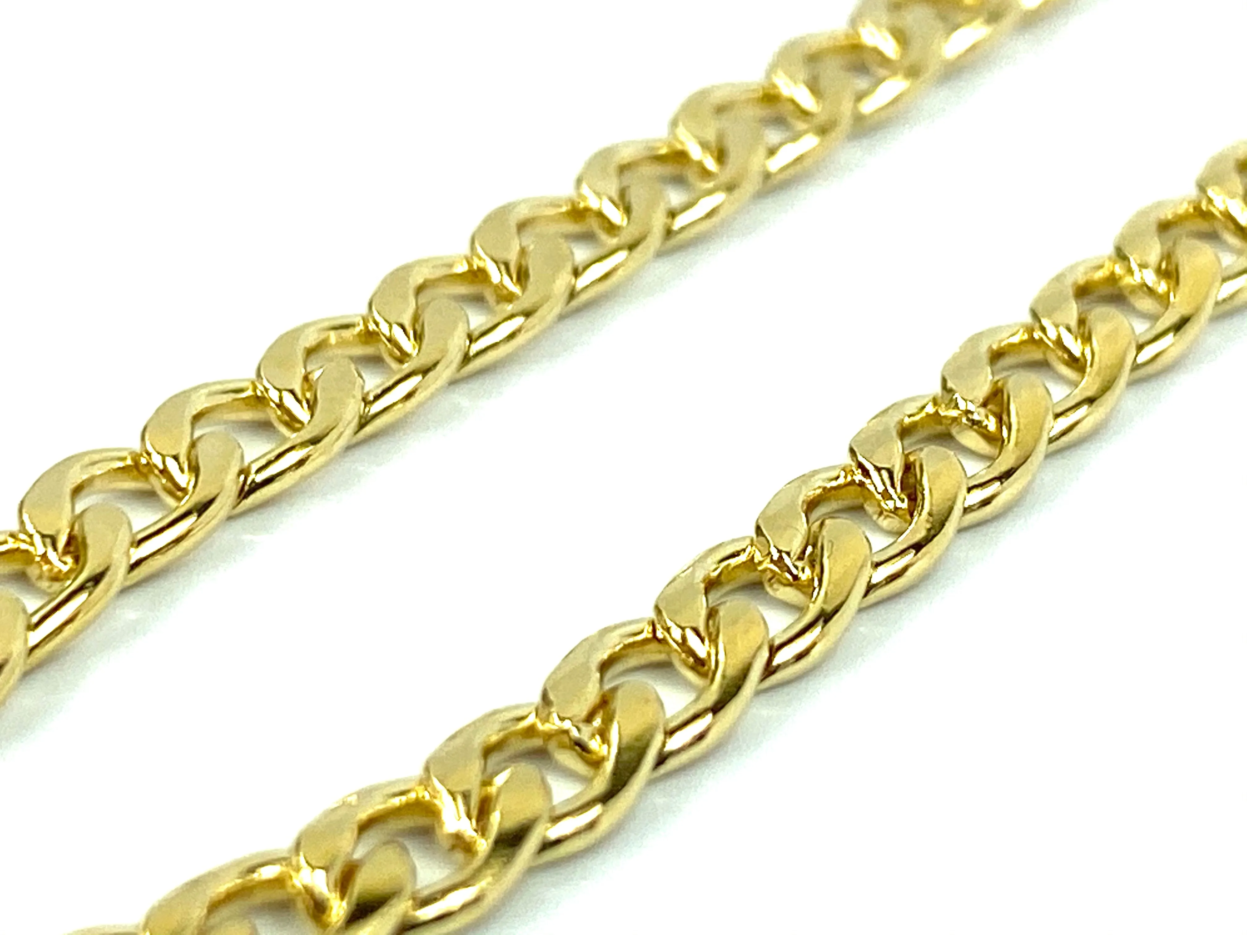 Gorgeous 14KGF 20” 4mm Cuban Curb Chain, 14KGF, 14K Gold Filled, 14K Gold Fill, Sku: S4007CHR-20