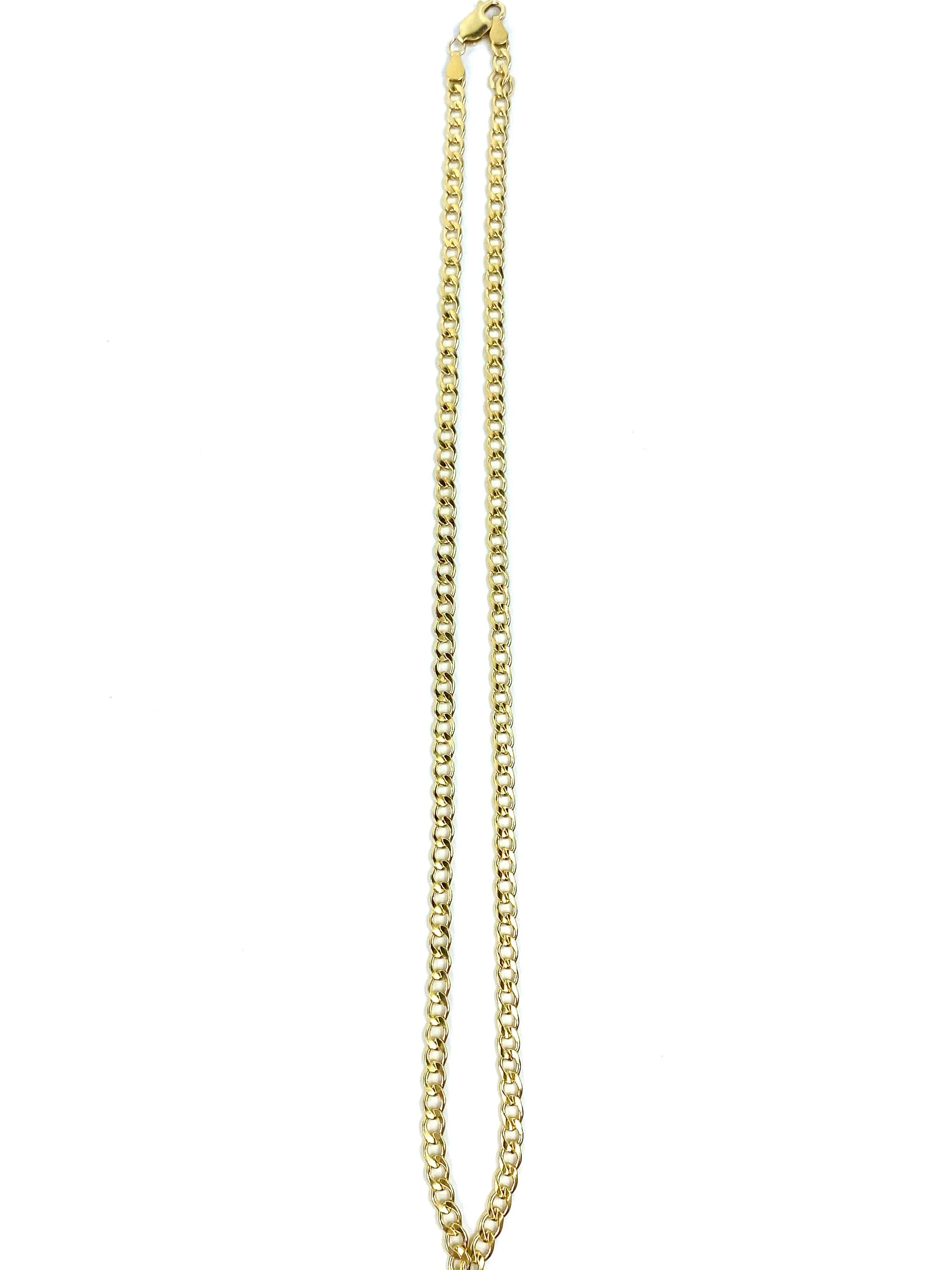 Gorgeous 14KGF 20” 4mm Cuban Curb Chain, 14KGF, 14K Gold Filled, 14K Gold Fill, Sku: S4007CHR-20