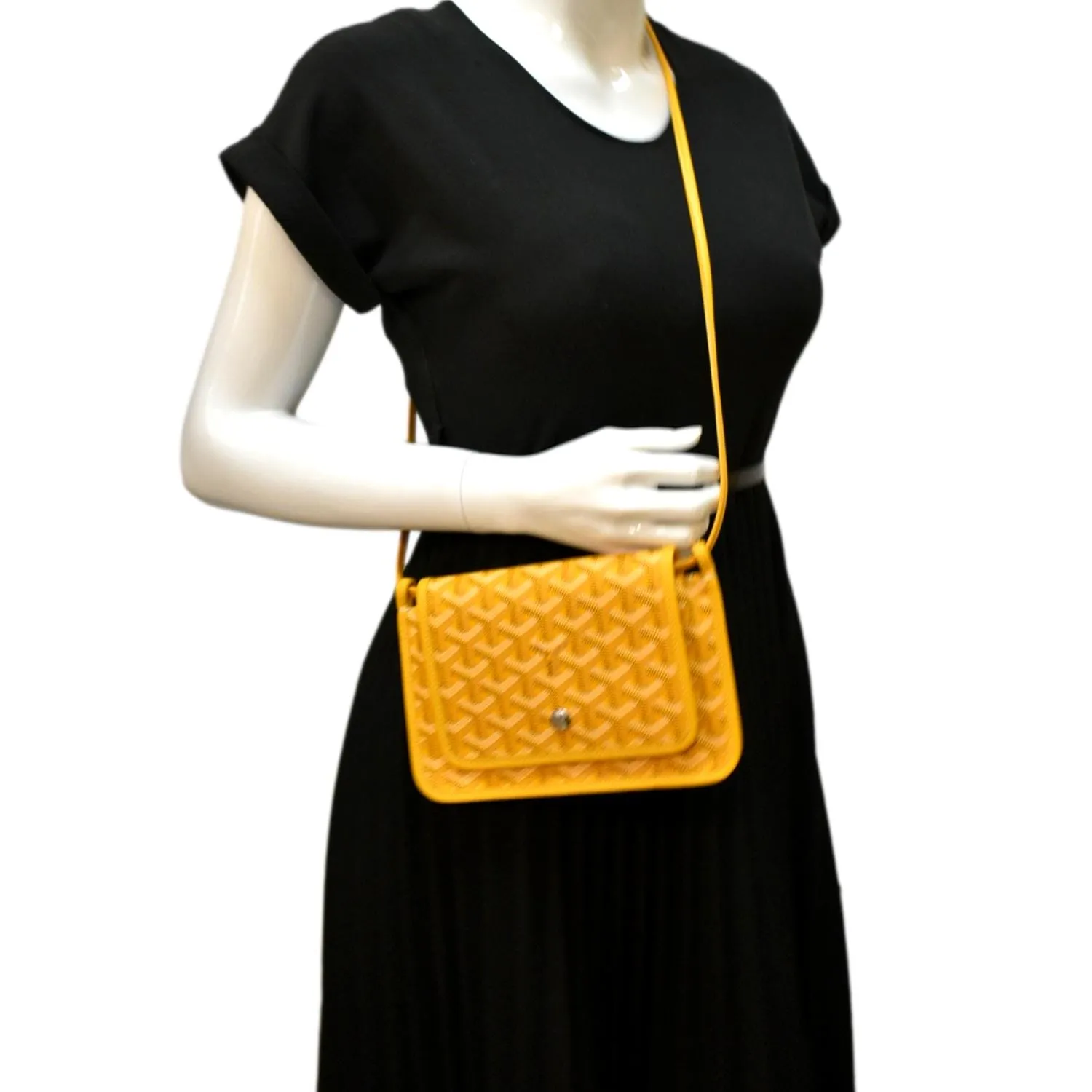 GOYARD Plumet Canvas Shoulder Bag Yellow