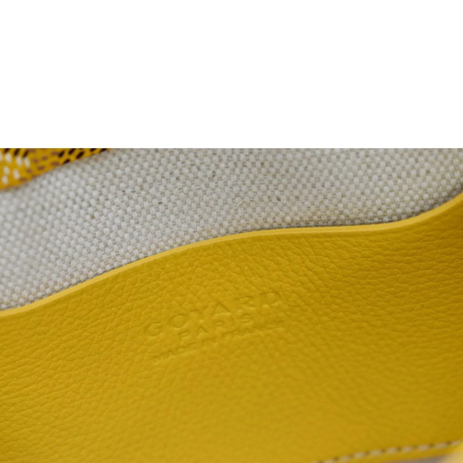 GOYARD Plumet Canvas Shoulder Bag Yellow