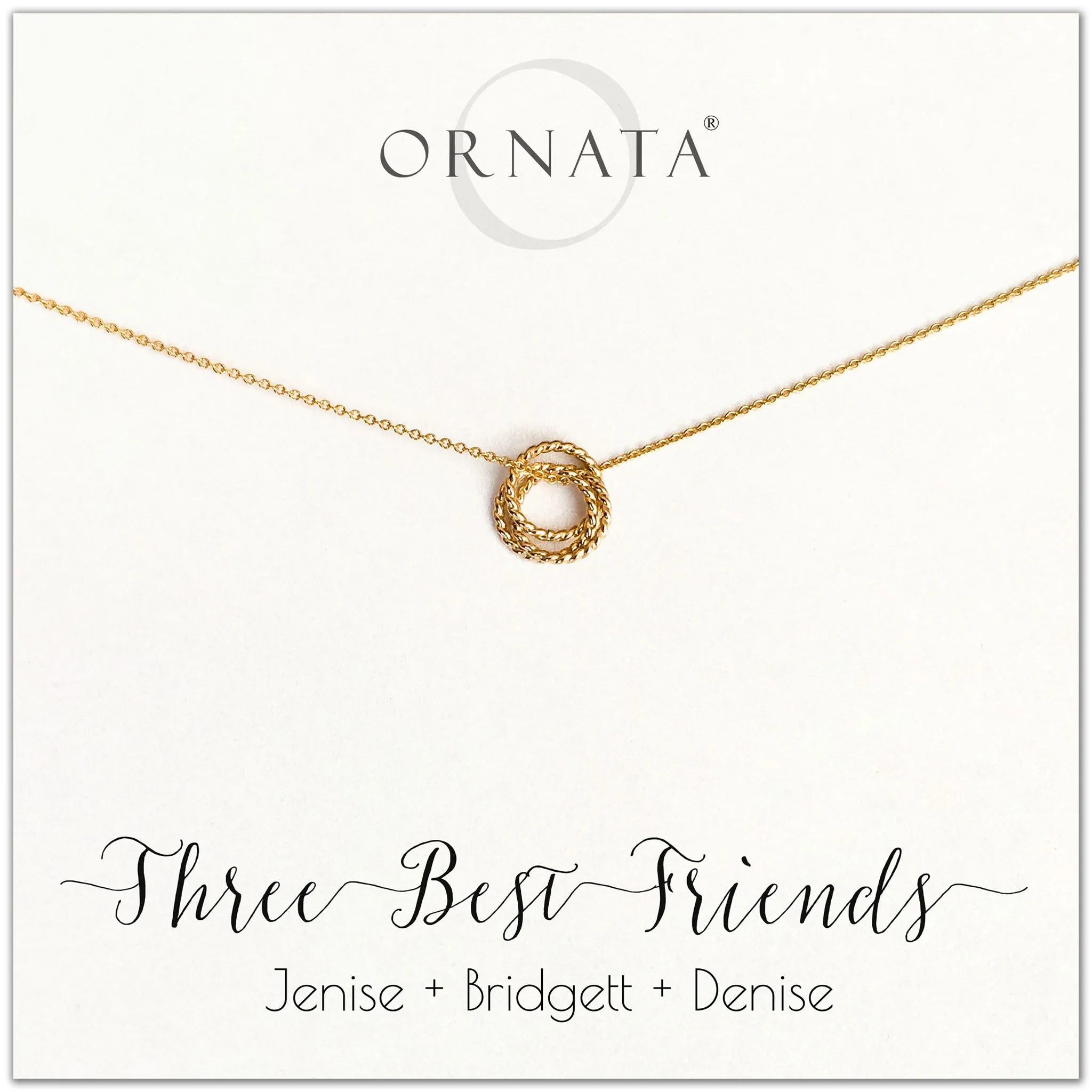 Graduation Gifts | Friends Gifts | Three Best Friends Gold Filled Necklace - Personalized