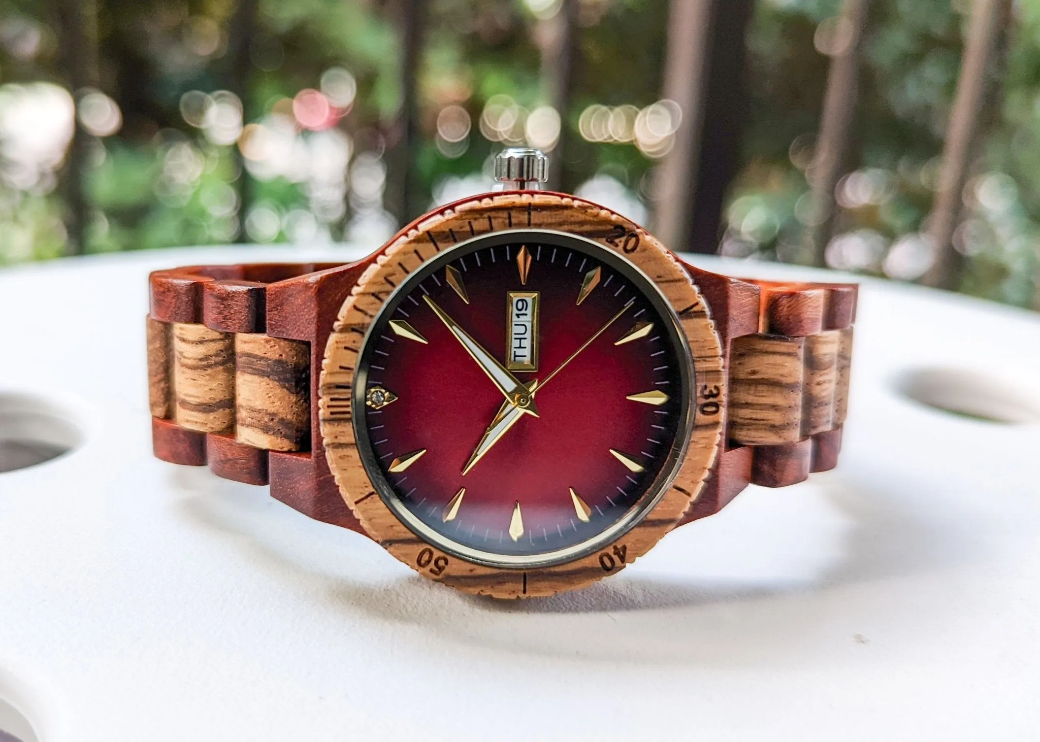 Groomsmen Set of 12  Wooden Watch Zebra | Justo