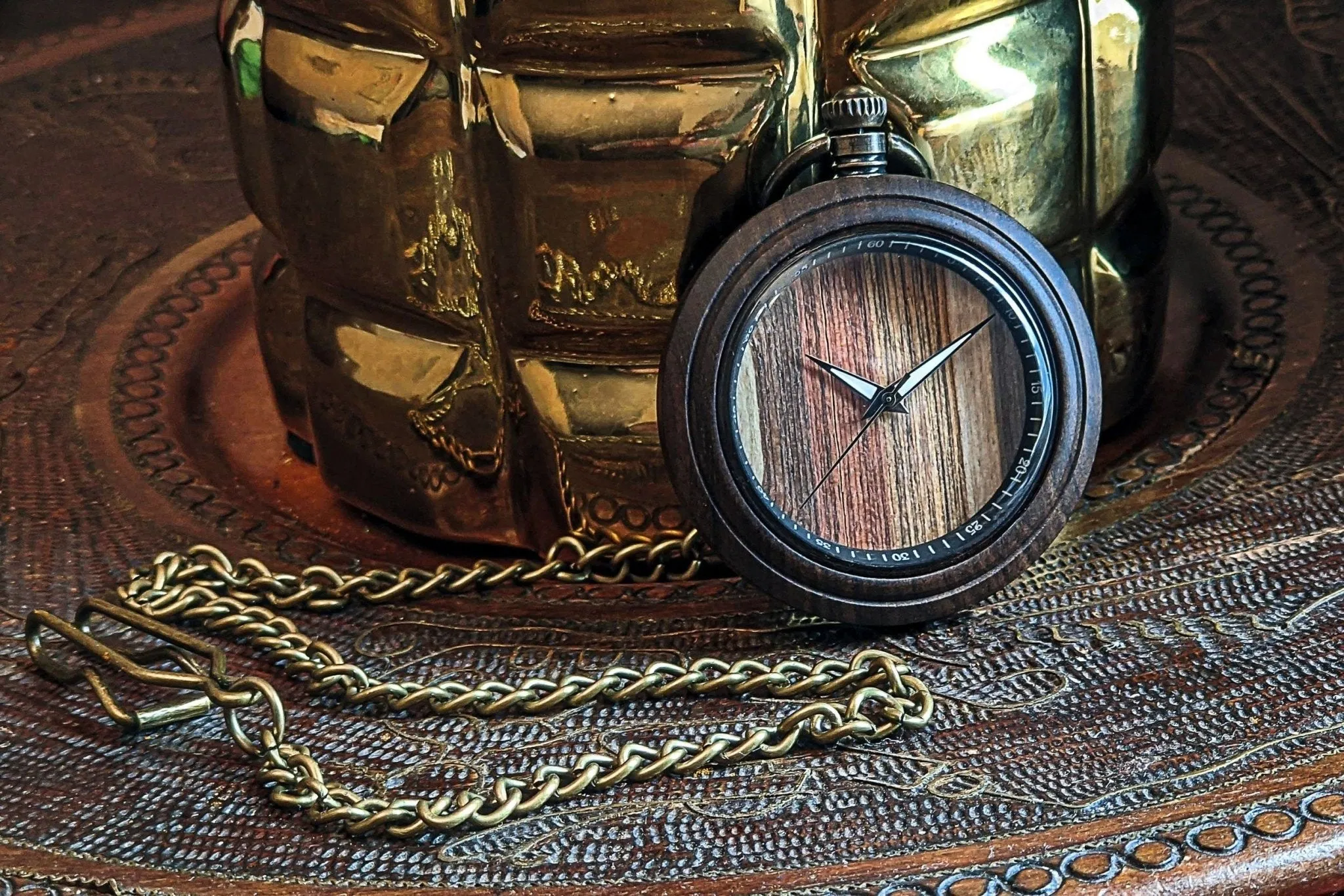 Groomsmen Set of 7 Wooden Pocket Watch | Valor