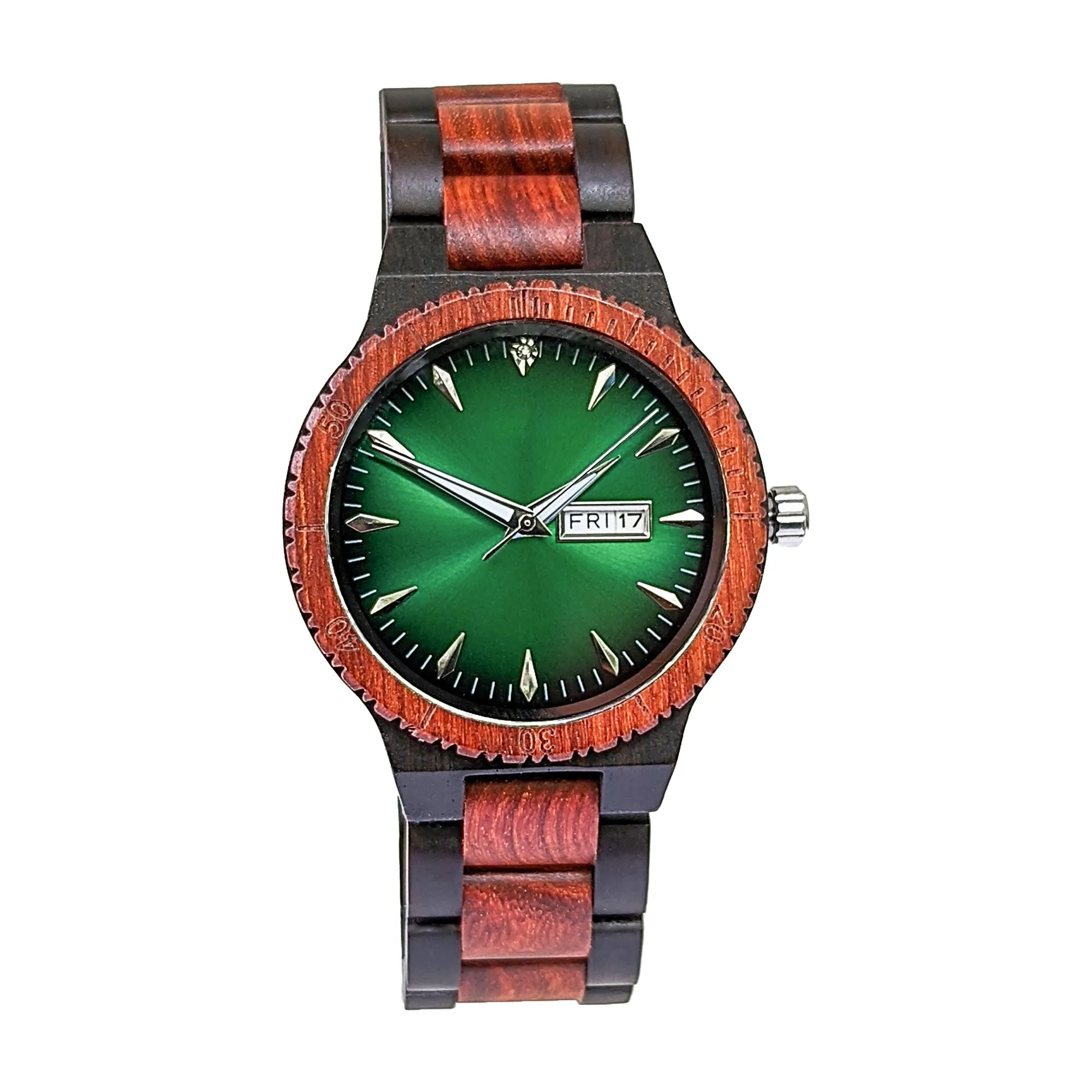 Groomsmen Set of 7 Wooden Watch Red | Justo