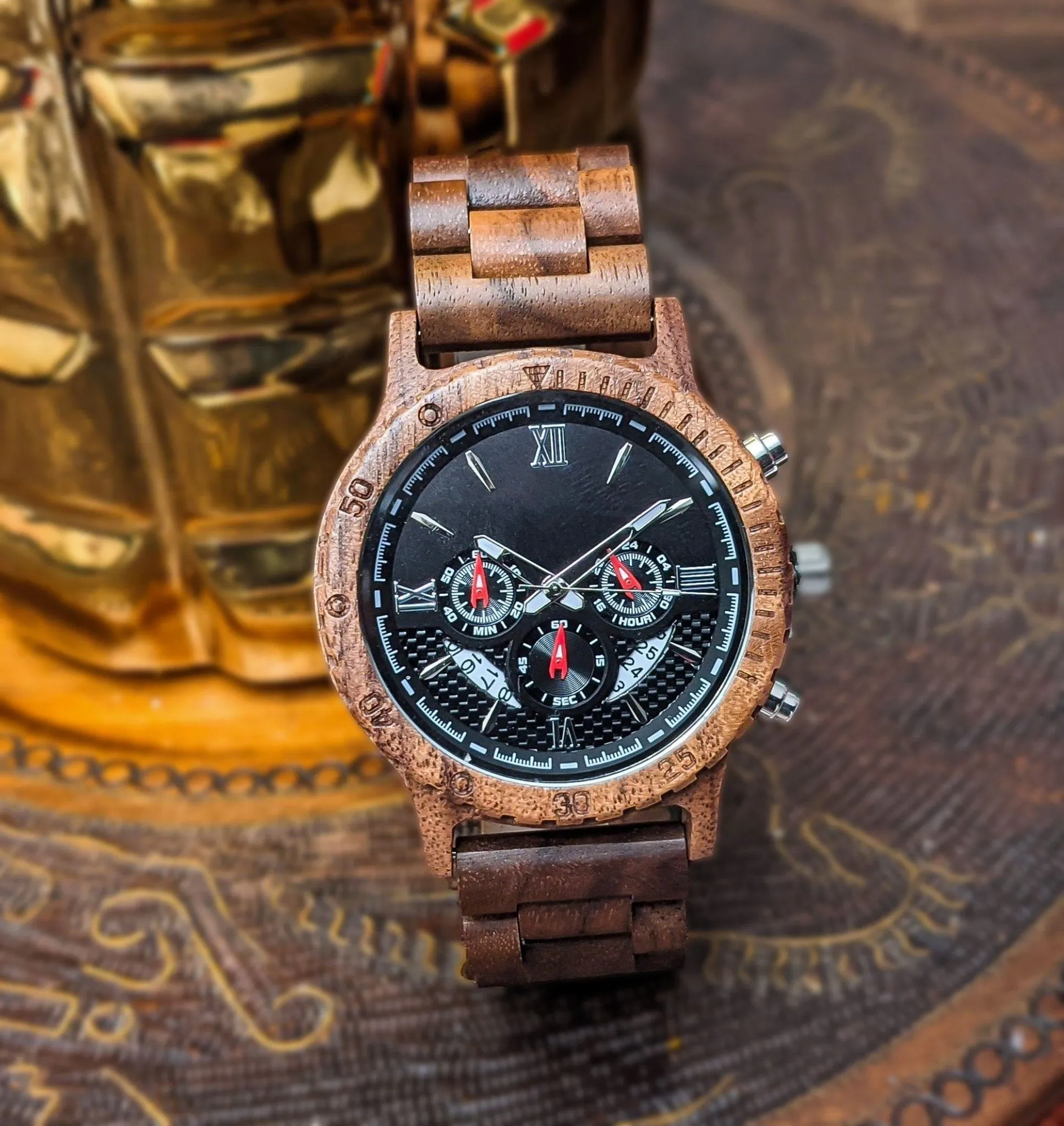 Groomsmen Set Of 7 Wooden Watch Walnut | Dulce