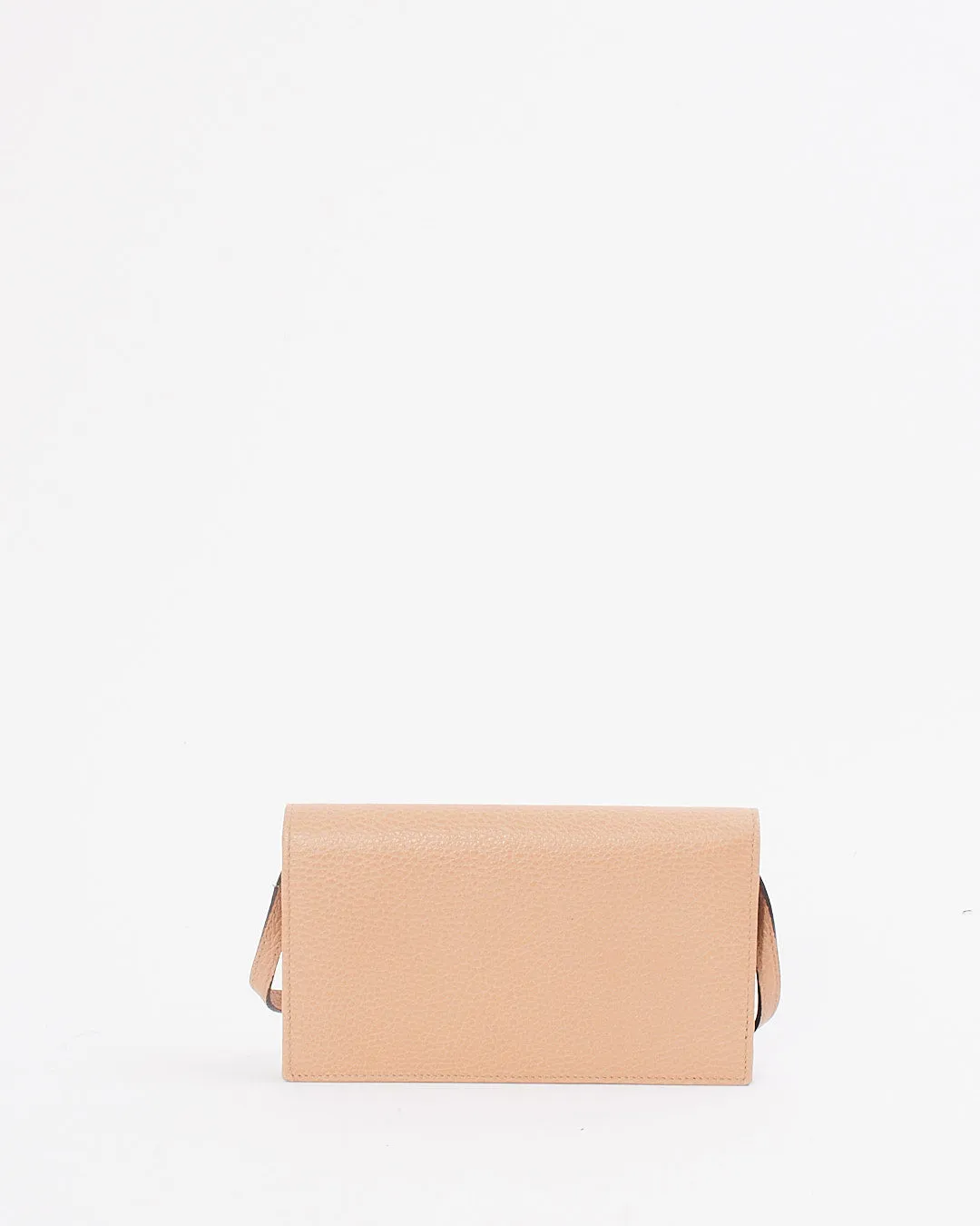 Gucci Beige Leather Swing Wallet On Chain
