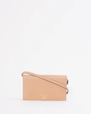 Gucci Beige Leather Swing Wallet On Chain