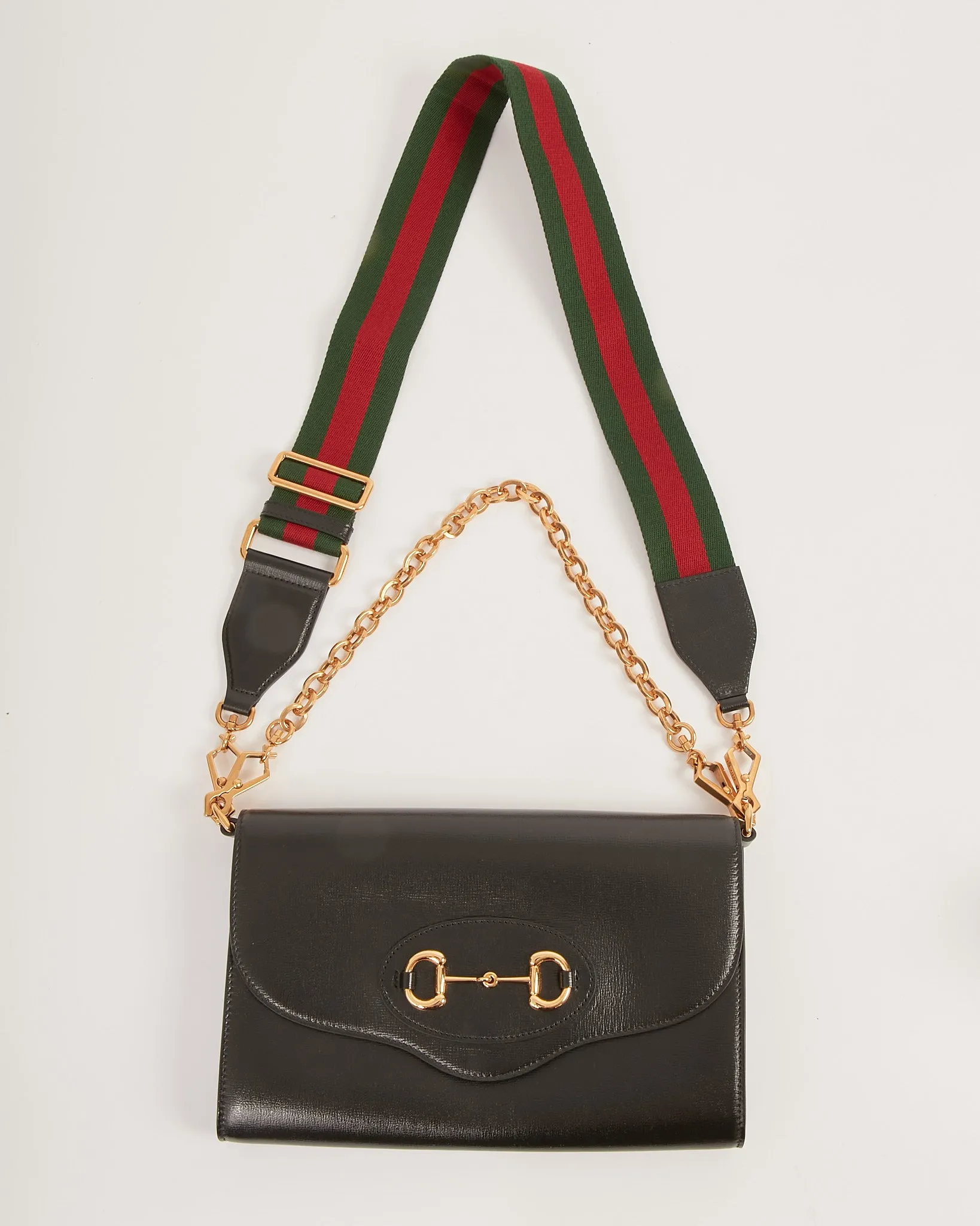 Gucci Black Leather 1955 Horsebit Small Crossbody Bag