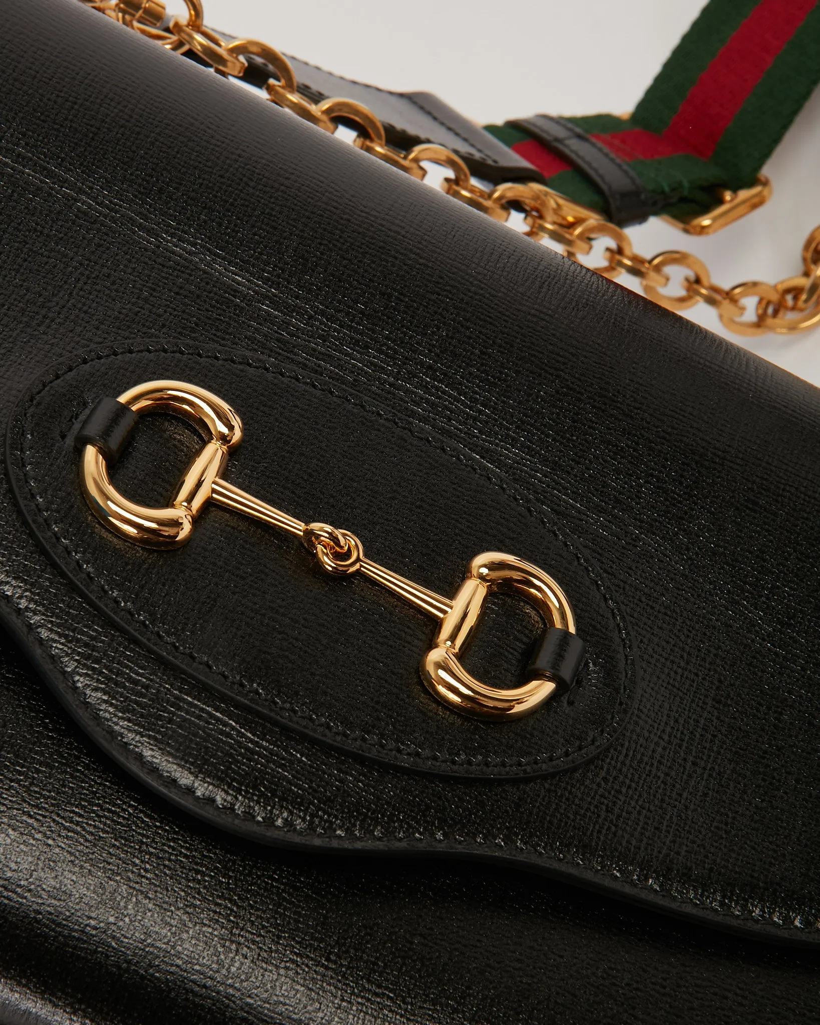 Gucci Black Leather 1955 Horsebit Small Crossbody Bag