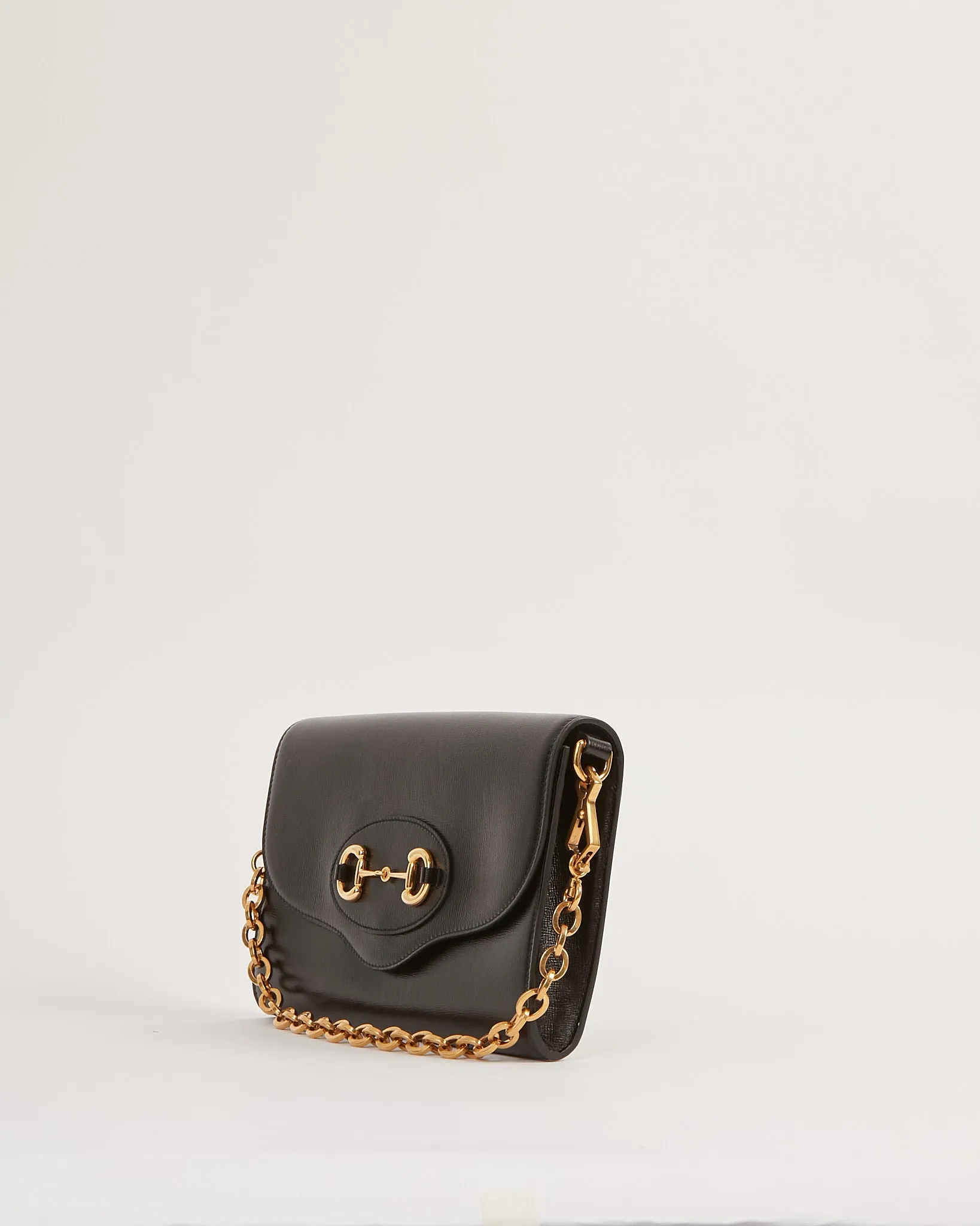 Gucci Black Leather 1955 Horsebit Small Crossbody Bag