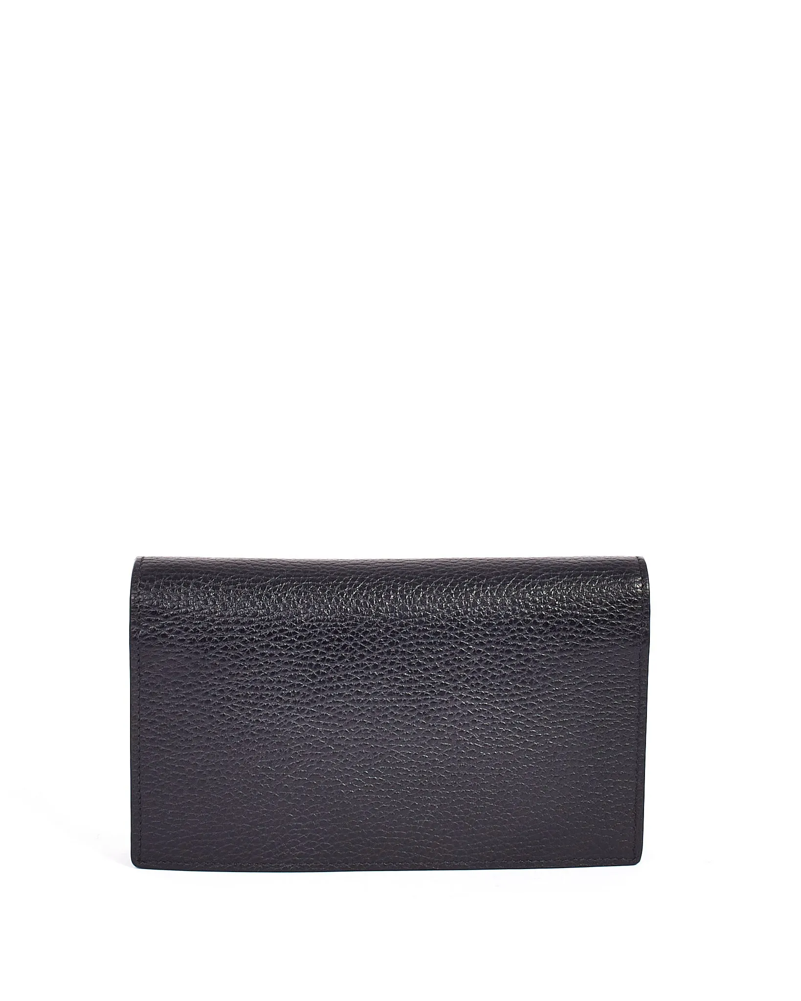 Gucci Black Leather Betty Wallet on Chain