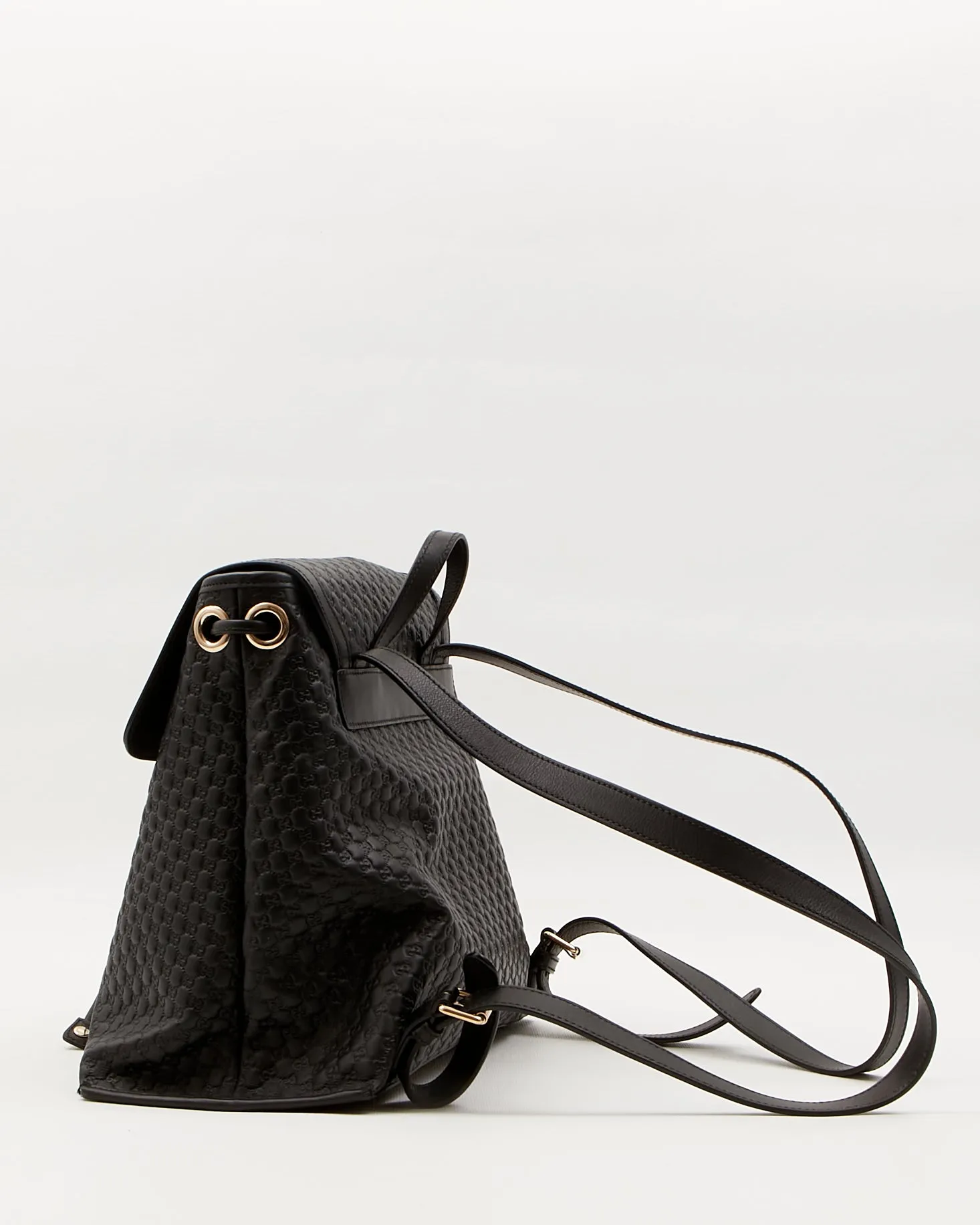 Gucci Black Micro Guccissima Leather Rucksack Backpack