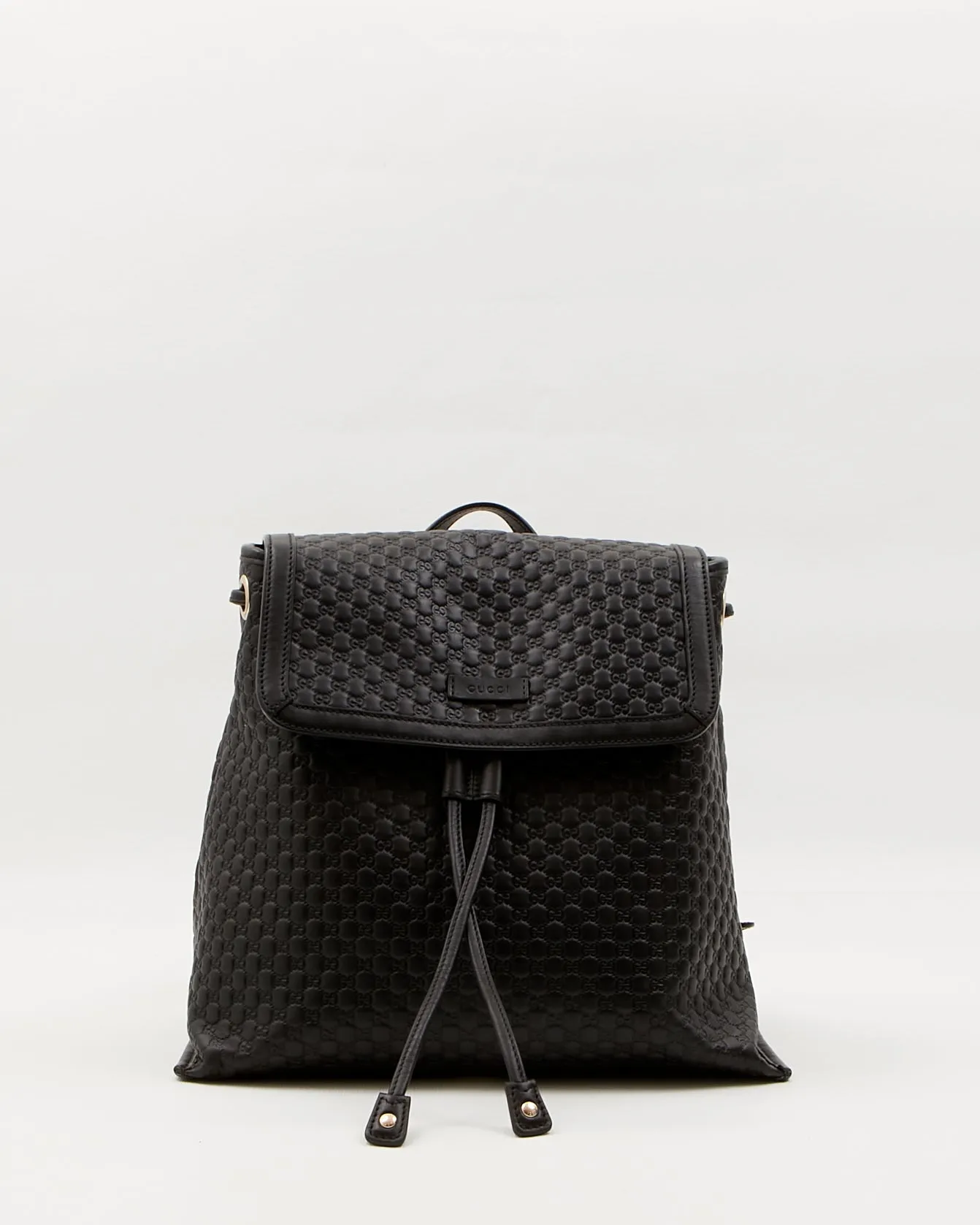 Gucci Black Micro Guccissima Leather Rucksack Backpack