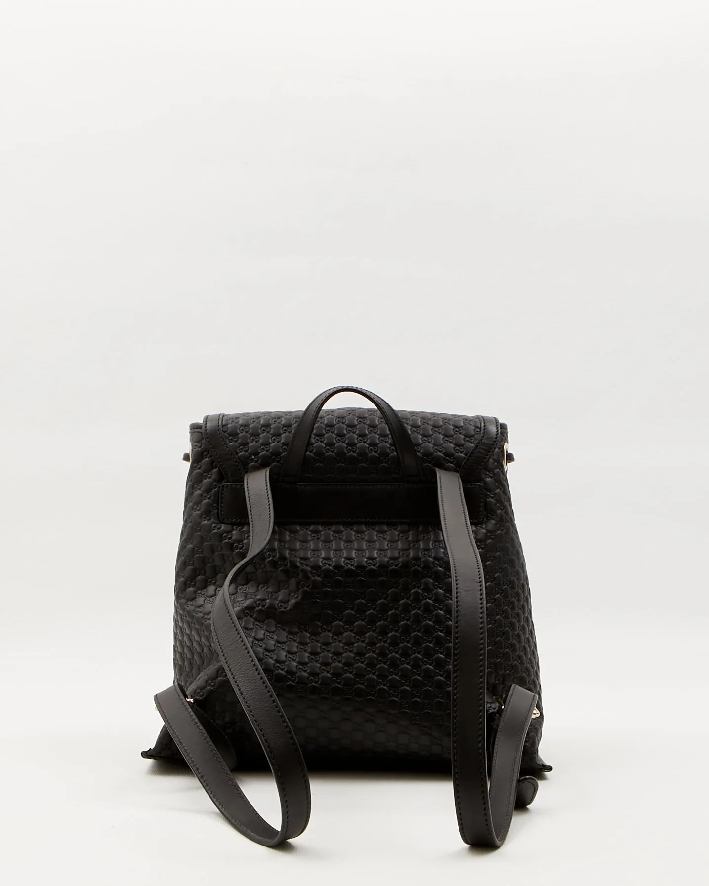 Gucci Black Micro Guccissima Leather Rucksack Backpack